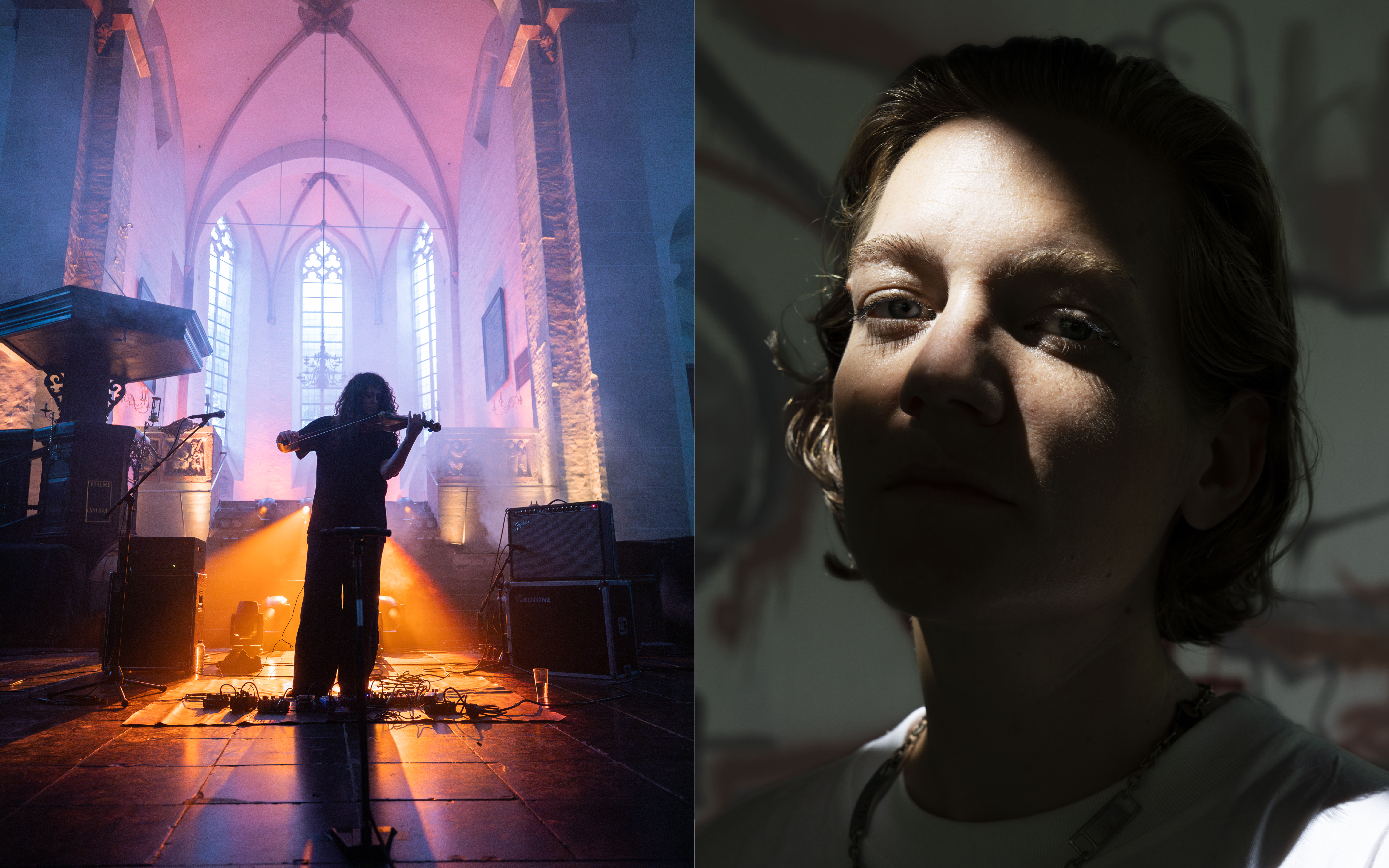 Gibrana Cervantes et VRVN en concert au Temple durant Le Castrum